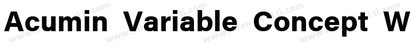 Acumin Variable Concept Wide bold i字体转换